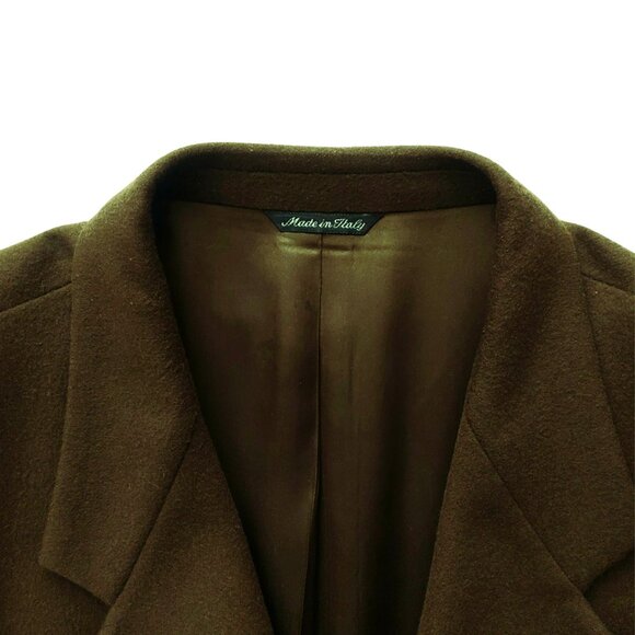 Versus Versace Vintage Olive Green Brown Wool Cashmere Blazer Jacket Siz… - Picture 6 of 9